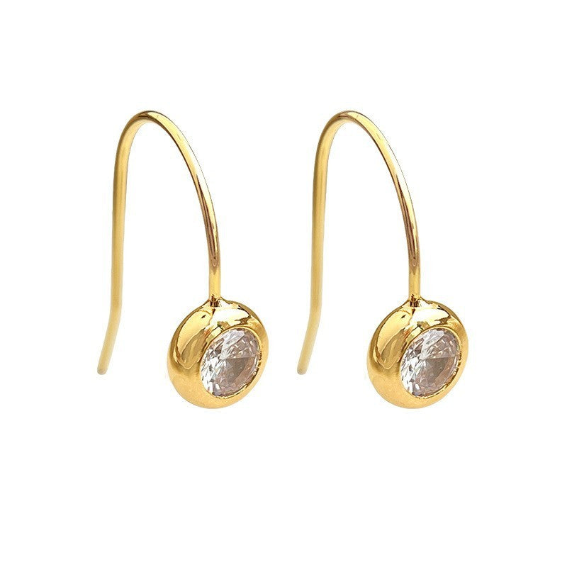 Round Zircon Earrings