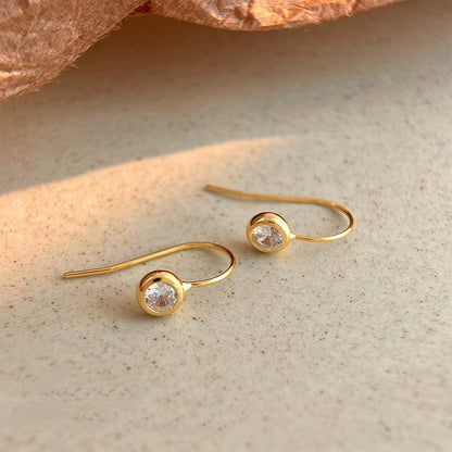 Round Zircon Earrings
