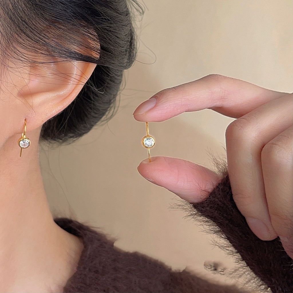 Round Zircon Earrings
