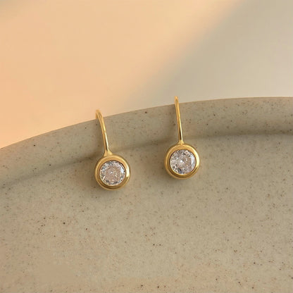Round Zircon Earrings