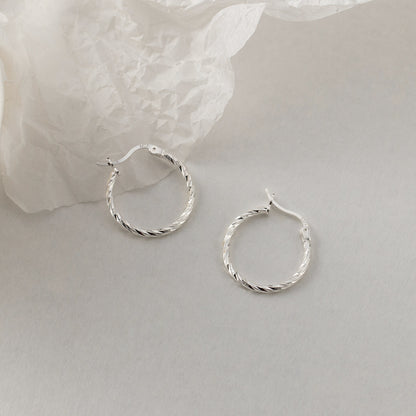 Round Ring Carven Earrings