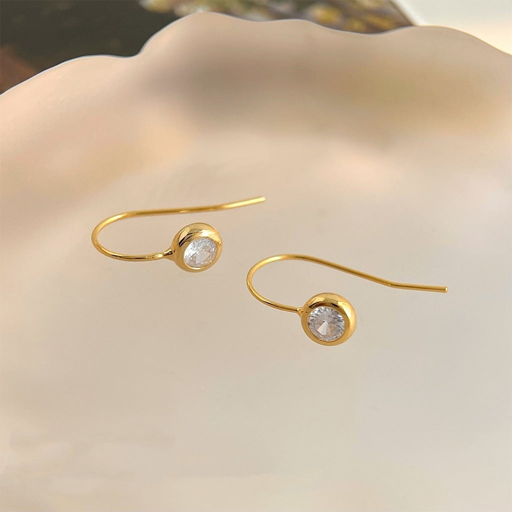 Round Zircon Earrings